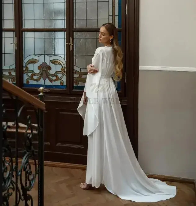 Chiffon Satin Bridal Robe